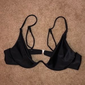 black scoop bathing suit top